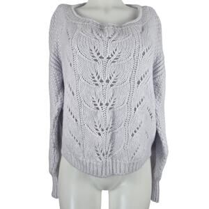 Victoria's Secret Soft V-NeckGray Cable Knit Women's Winter Sweater L